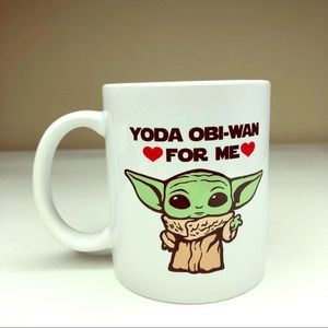 YODA 💚 OBI-WAN FOR ME COFFEE/TEA MUG NEW
